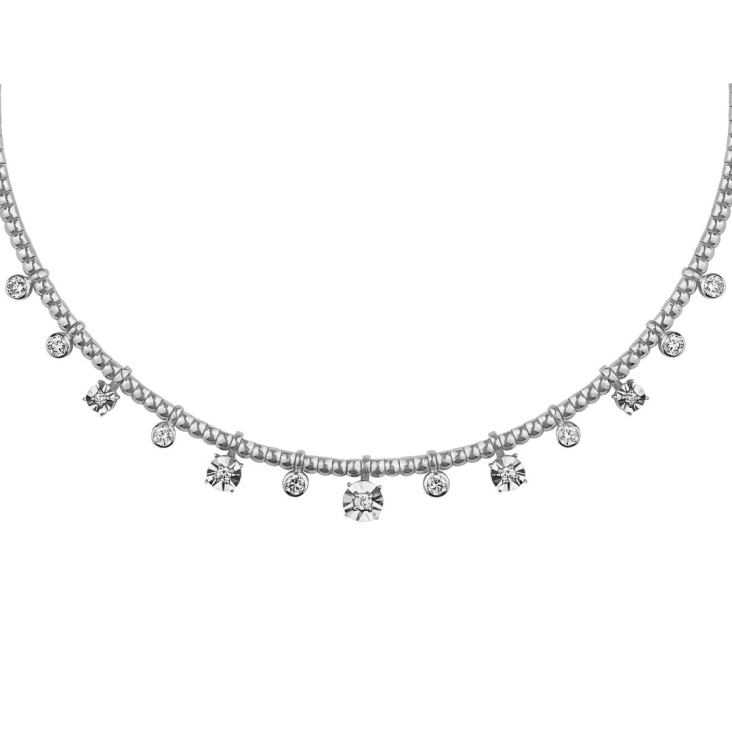 Choker Excellence Or gris 750/1000 & Diamants