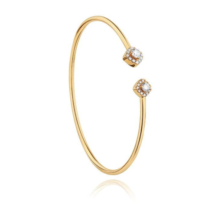 Bracelet Jonc Excellence Or jaune 750/1000 & Diamants 2