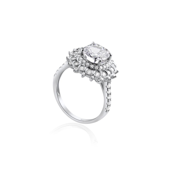 Bague marguerite Excellence Argent 925 Rhodié 2