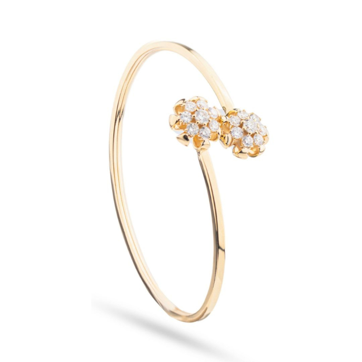 Bracelet jonc Excellence Or jaune 750/1000 & Diamants 2