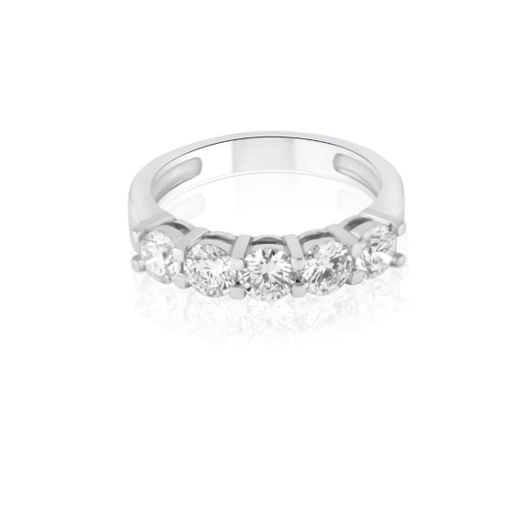 Demi alliance Excellence Or gris 750/1000 & Diamant