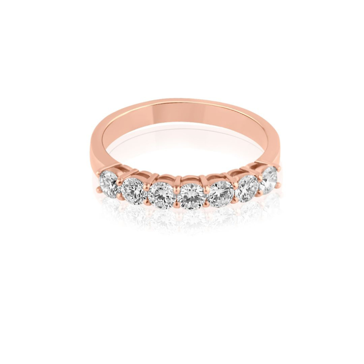 Demi alliance Excellence Or rose 750/1000 & Diamant