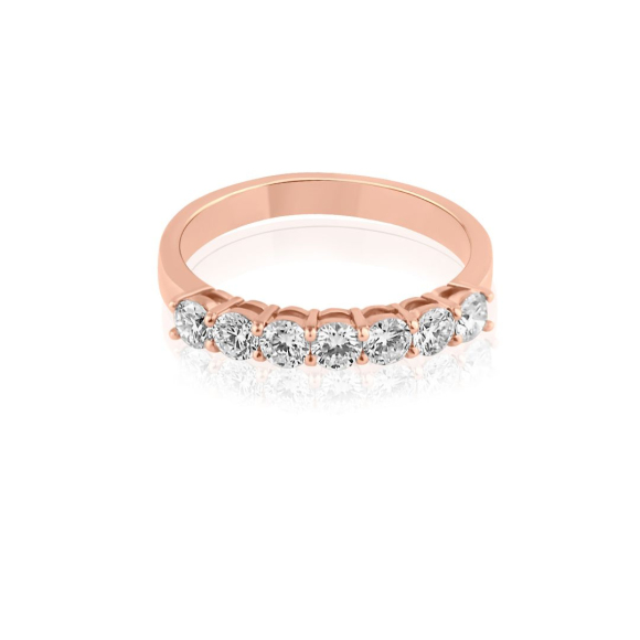 Demi alliance Excellence Or rose 750/1000 & Diamant