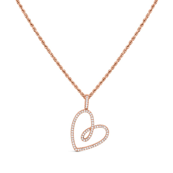 Pendentif Cœur Excellence Or rose 750/1000 2