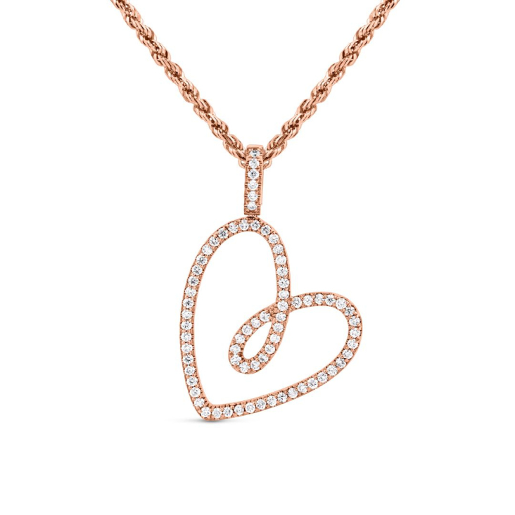 Pendentif Cœur Excellence Or rose 750/1000