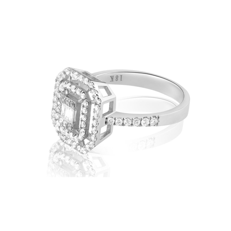 Bague Excellence Or gris 750/1000 &...