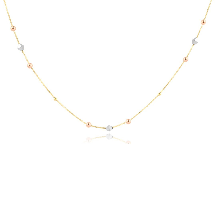 Collier Excellence Or tricolore 750/1000