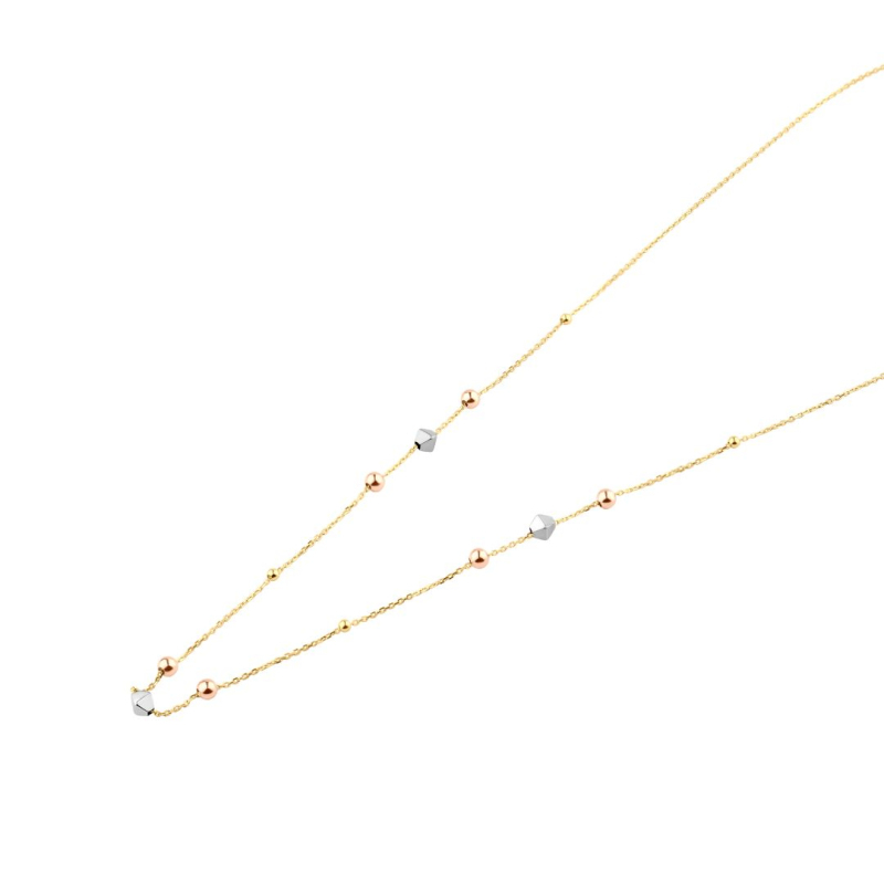 Collier Excellence Or tricolore 750/1000