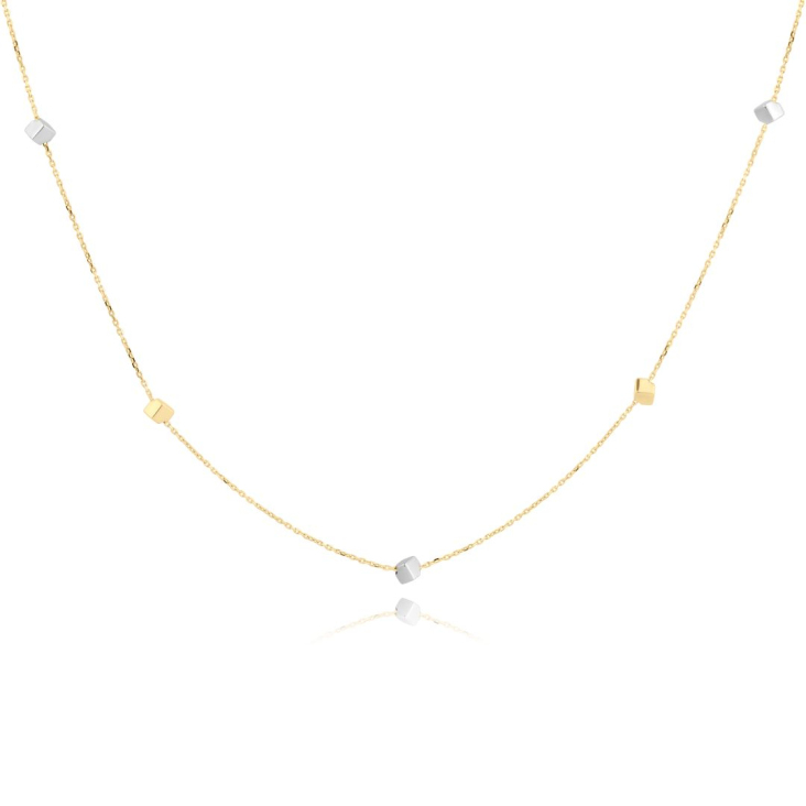 Collier Excellence Or bicolore 750/1000