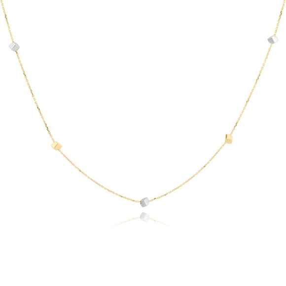 Collier Excellence Or bicolore 750/1000