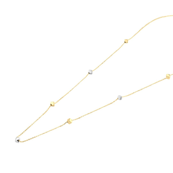 Collier Excellence Or bicolore 750/1000