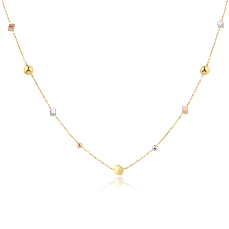 Collier Excellence Or tricolore 750/1000