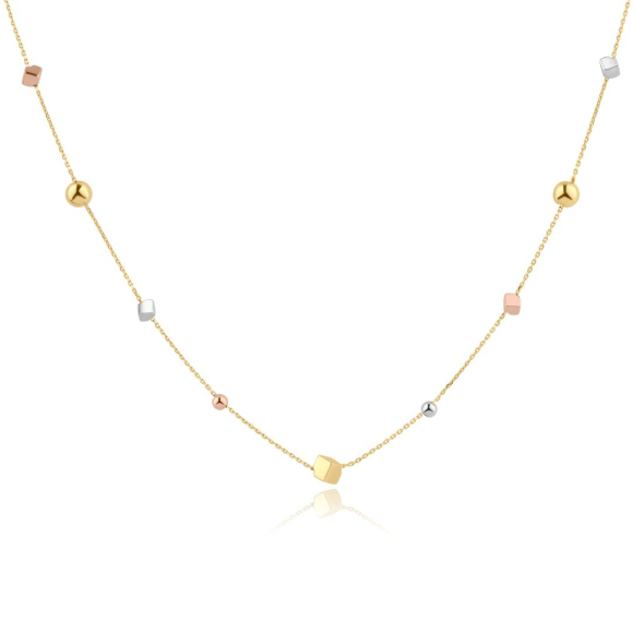 Collier Excellence Or tricolore 750/1000