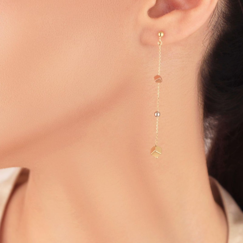 Boucles Excellence Or tricolore 750/1000