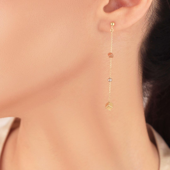 Boucles Excellence Or tricolore 750/1000