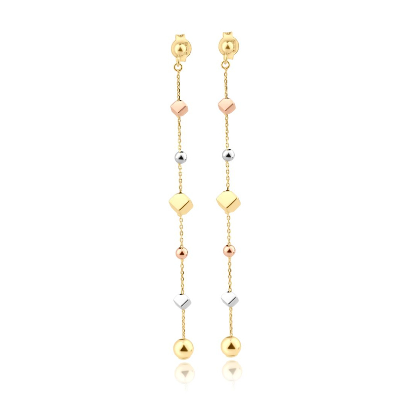 Boucles Excellence Or tricolore 750/1000