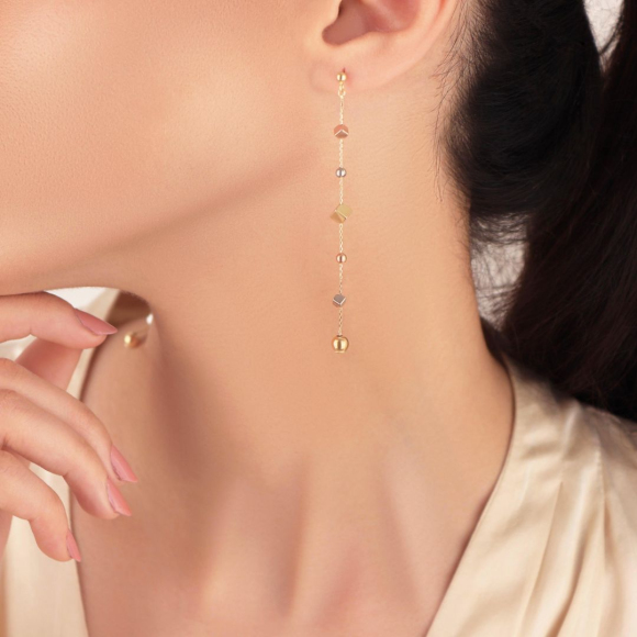 Boucles Excellence Or tricolore 750/1000