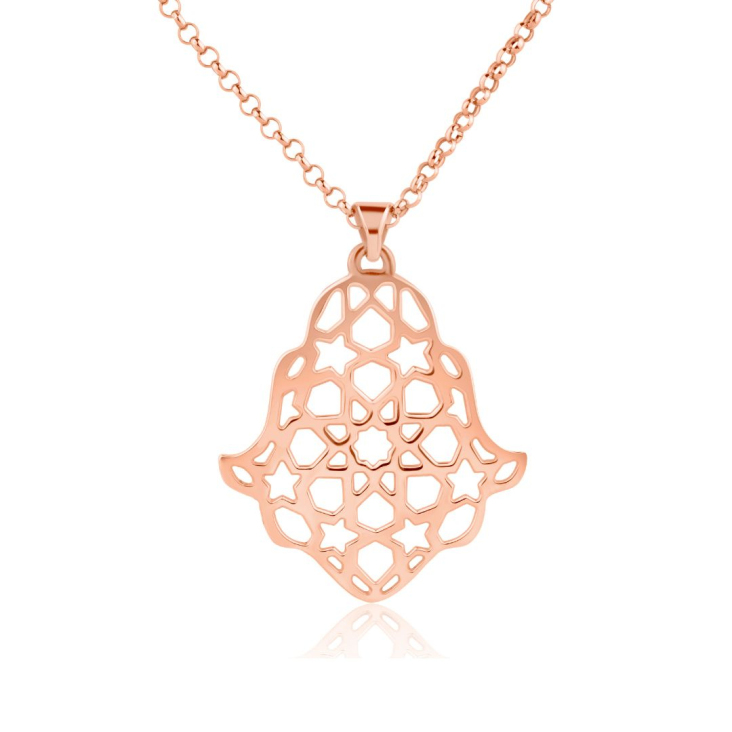 Pendentif Khmissa Excellence Or rose 750/1000