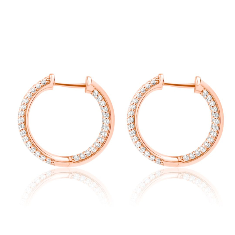 Créoles serties de zirconiums Créoles serties de zirconiums