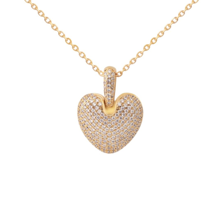 Pendentif Coeur Excellence Plaqué Or 18K 3Mic
