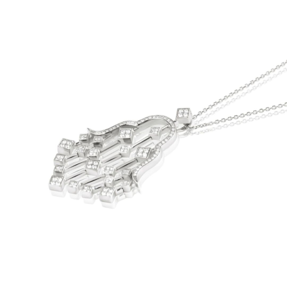 Pendentif Excellence Or Gris 750/1000 & Diamants