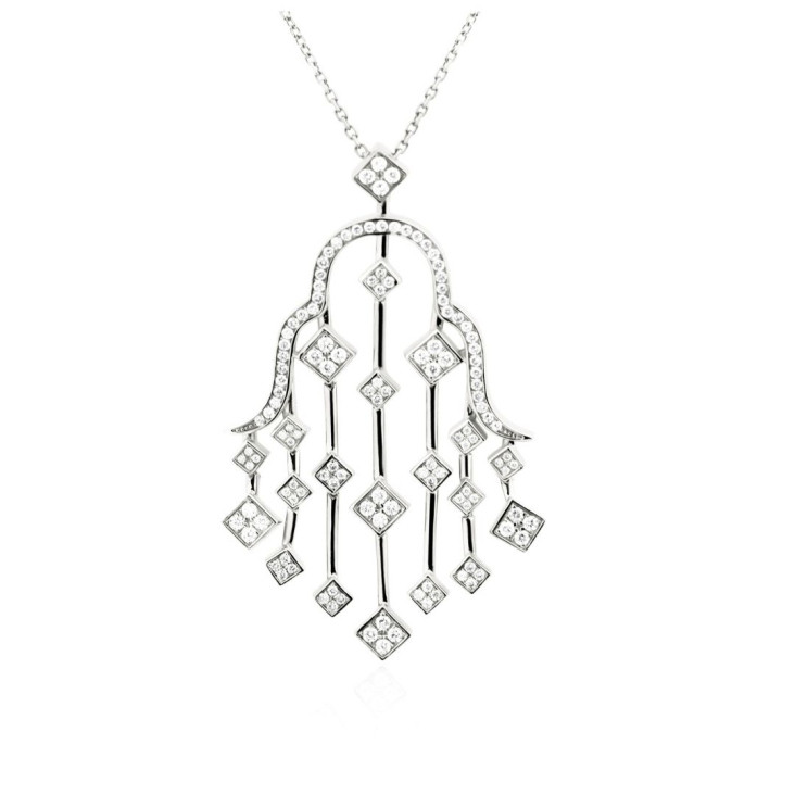 PENDENTIF EXCELLENCE OR GRIS 750/1000 & DIAMANTS