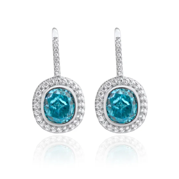 Boucles Rhodié en blanc