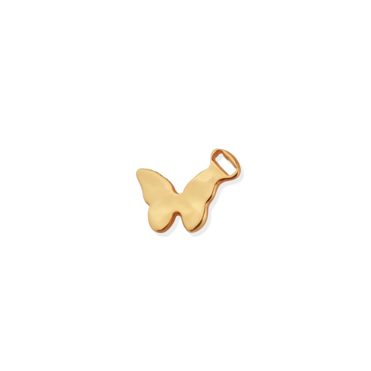 Charm Papillon martelé Excellence Plaqué Or 18K 3Mic
