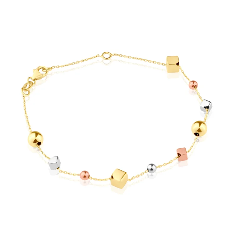 Gourmette Excellence Or tricolore 750/1000