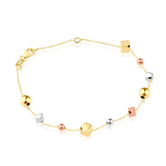 Gourmette Excellence Or tricolore 750/1000