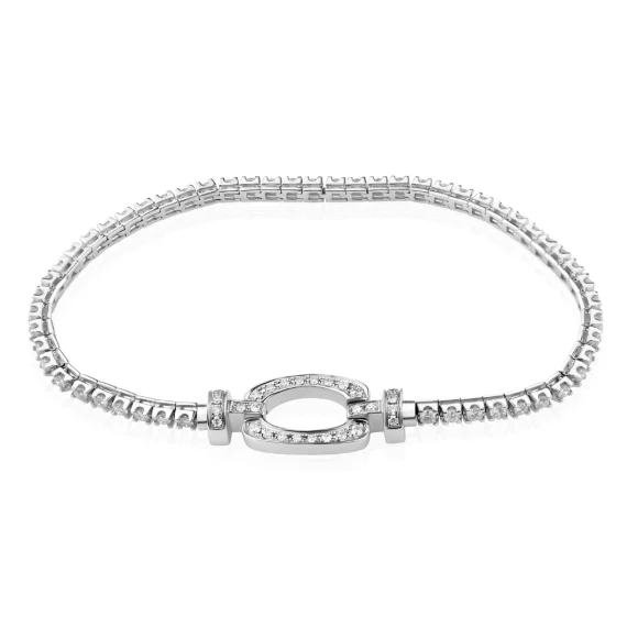 Rivière Excellence en Or gris 750/1000 & Diamants