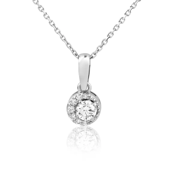 Pendentif marguerite Excellence Or gris 750/1000 & Diamants