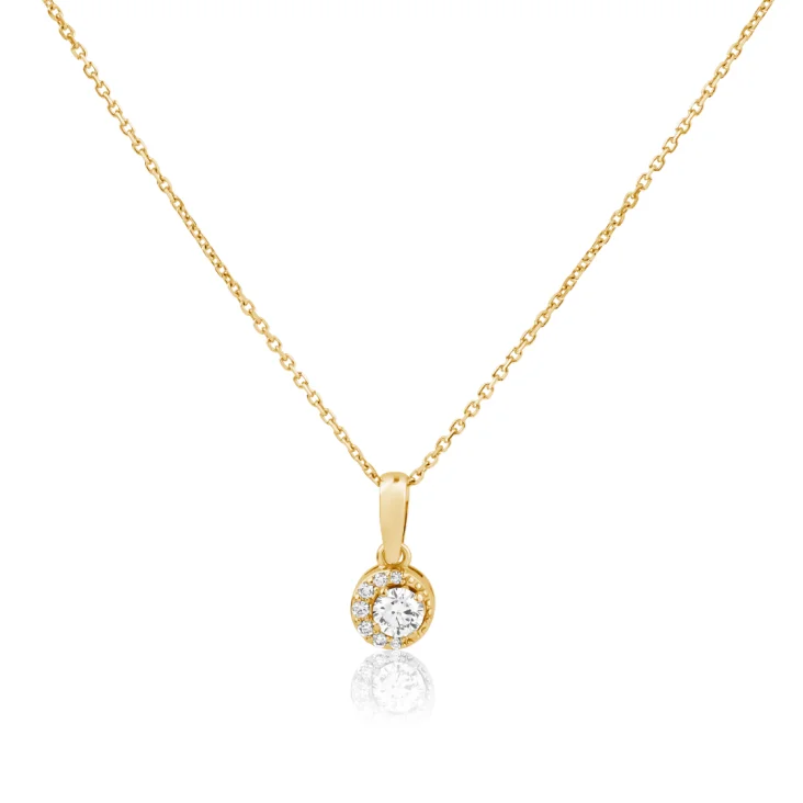 Pendentif marguerite Excellence Or jaune 750/1000 & Diamants