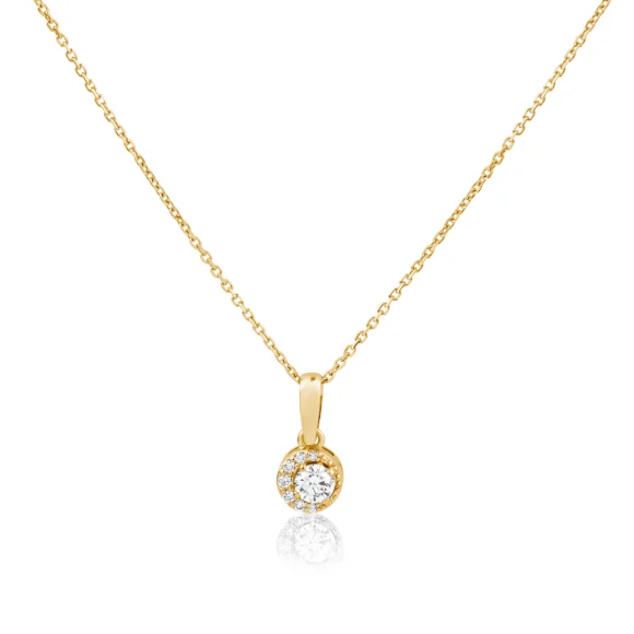 Pendentif marguerite Excellence Or jaune 750/1000 & Diamants
