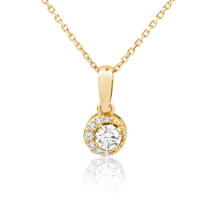 Pendentif marguerite Excellence Or jaune 750/1000 & Diamants 2