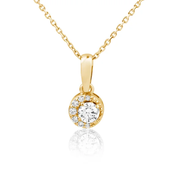 Pendentif marguerite Excellence Or jaune 750/1000 & Diamants