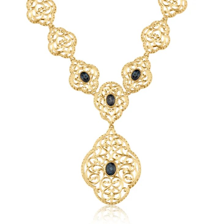 Collier Excellence Or jaune 18k & TPZ BL