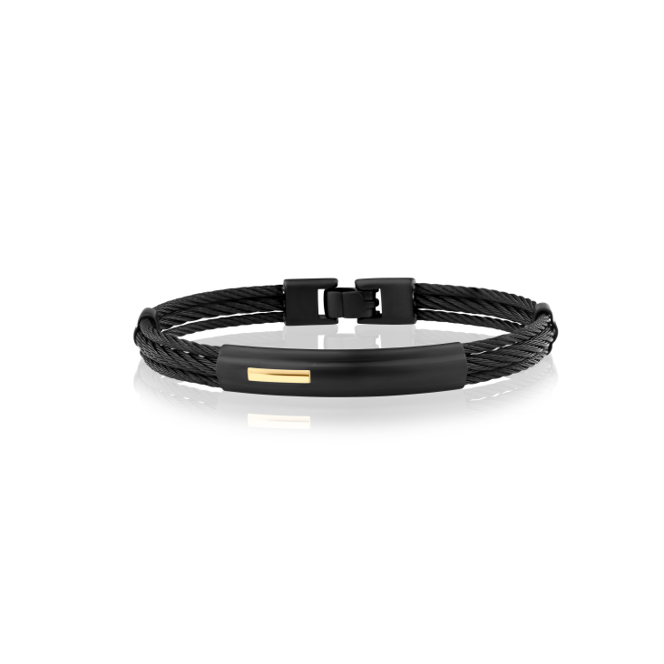 Bracelet rigide Excellence Acier 316L & Or 750/1000 - Small 2