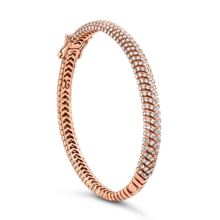 Bracelet Excellence Or rose 750/1000 & Diamants 2