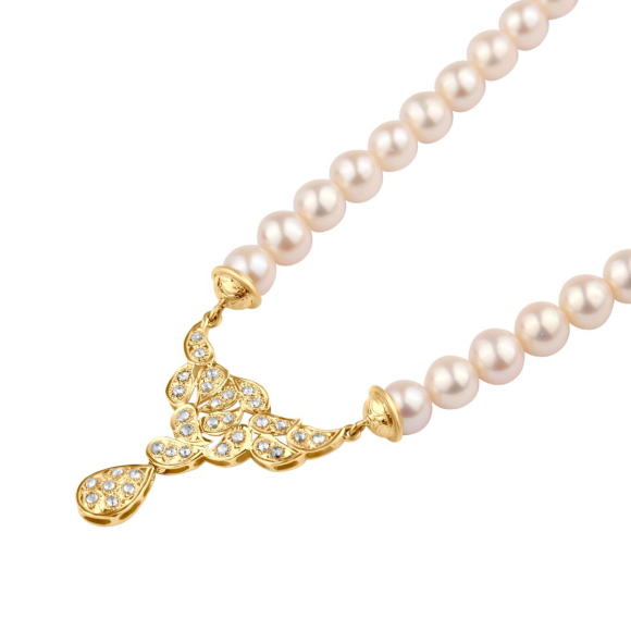Collier Excellence Perles D'eau Douce & OR 18K RZ