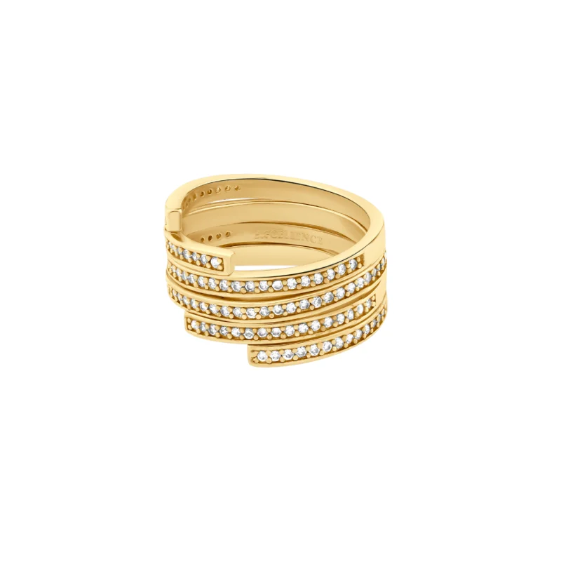 Bague Excellence Plaqué Or 18K 3Mic