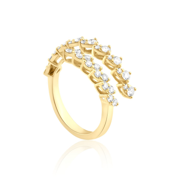 Bague illusion Excellence Or jaune 750/1000 & Diamants