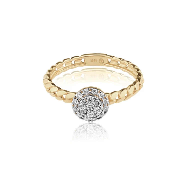 Bague marguerite Excellence Or jaune 750/1000 & Diamants