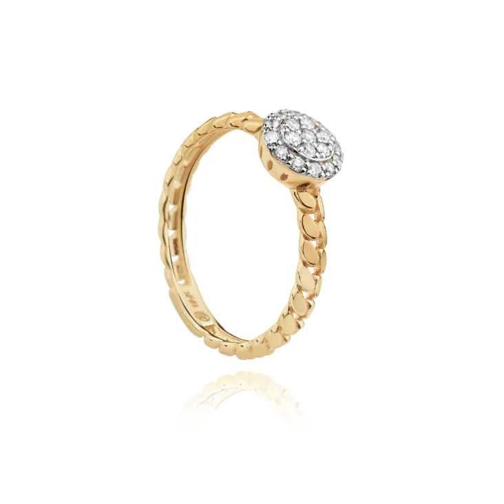 Bague marguerite Excellence Or jaune 750/1000 & Diamants 2
