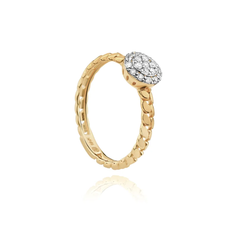 Bague marguerite Excellence Or jaune 750/1000 & Diamants