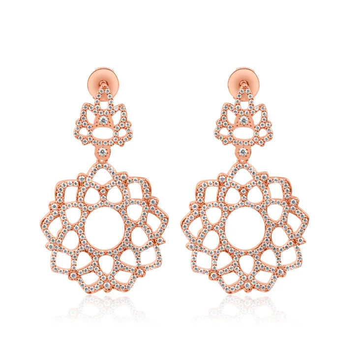 Boucles d'oreilles ovale pendantes Excellence Argent 925...