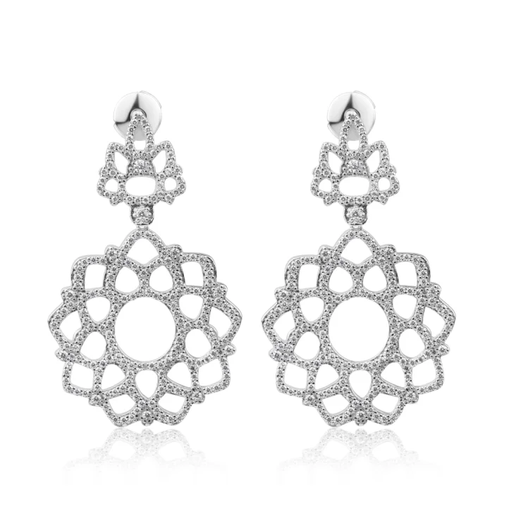 Boucles d'oreilles Excellence Argent 925 Rh
