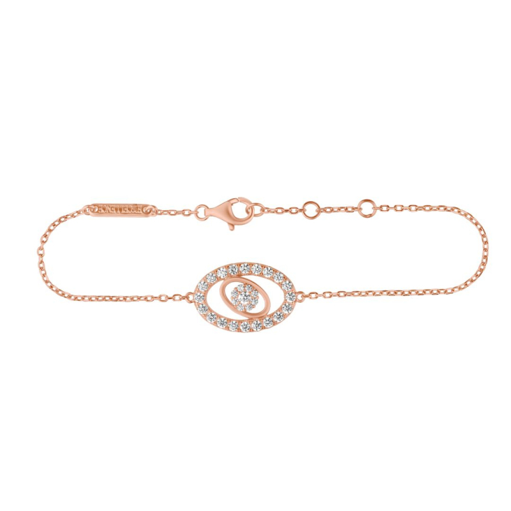 Gourmette marguerite Excellence Argent 925 R.Gold