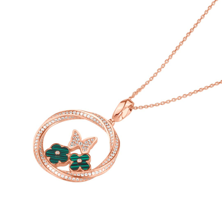 Pendentif twist Excellence Argent 925 R.Gold & MLK 2