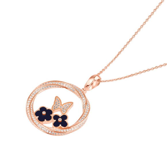 Pendentif twist Excellence Argent 925 R.Gold & LPS